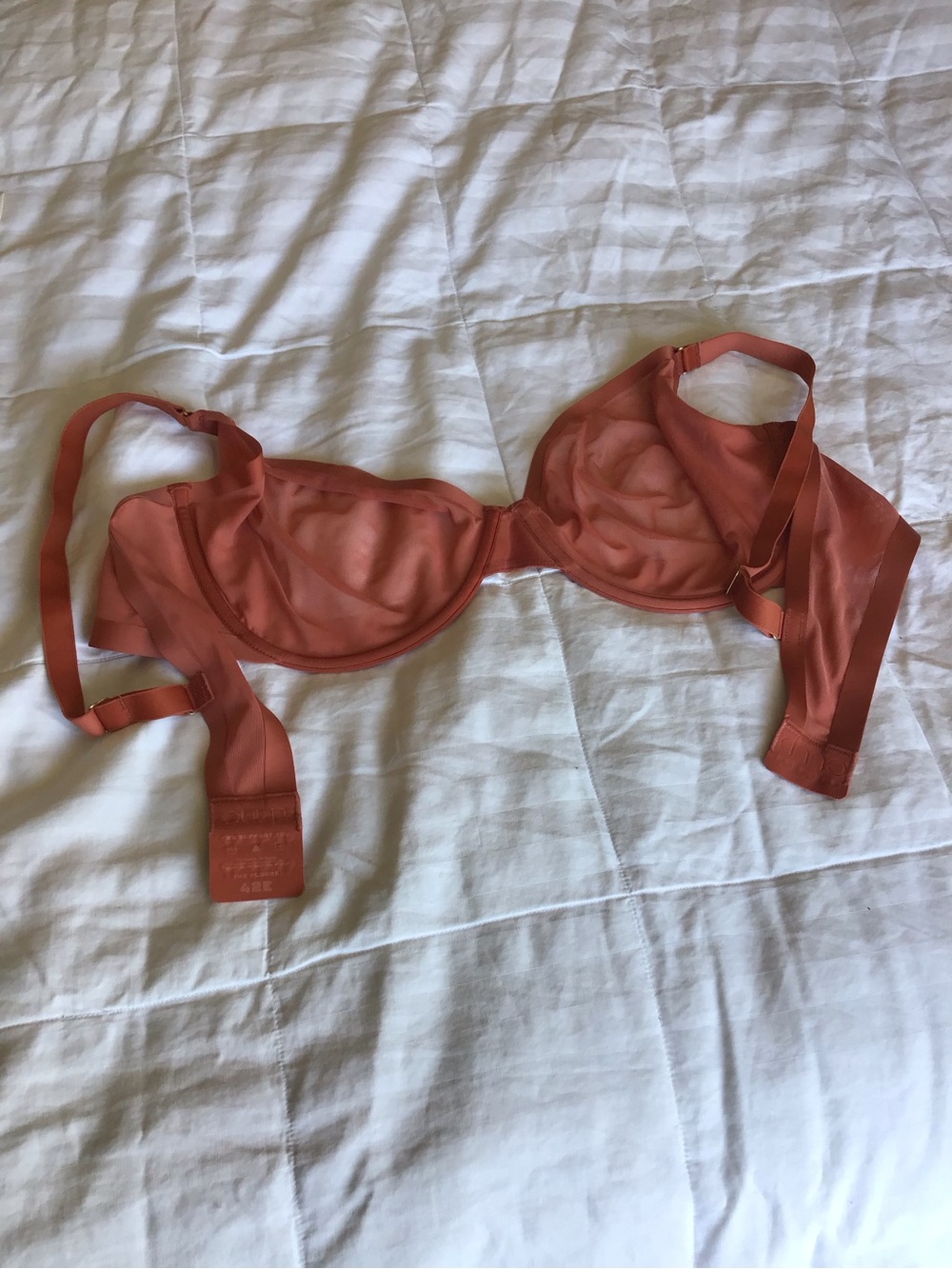 CUUP Sheer Underwire Bra in Rust